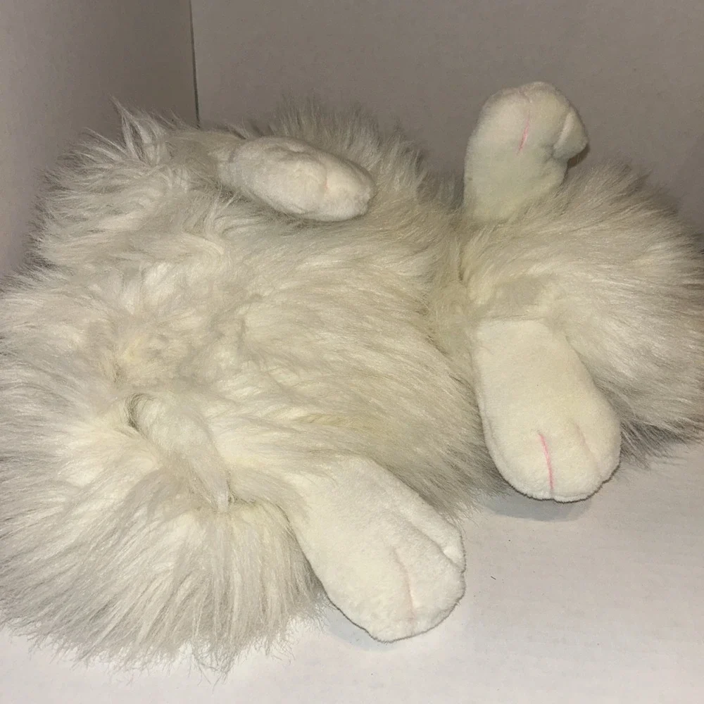 Vintage Chrisha Playful Plush White Persian Cat Bell‎ in Tail 18